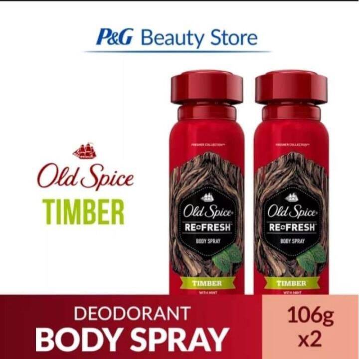 Orig OLD SPICE body spray TIMBER buy1take1 Lazada PH