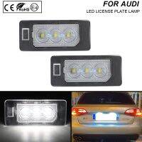 สำหรับ Audi A4 B8 A3 C7 A6 Q3 Q5แผ่นป้ายทะเบียน TT ไม่มีข้อผิดพลาดโคมไฟ LED 2ชิ้นรุ่นที่สองในตัว Canbus ป้ายทะเบียนรถไฟ