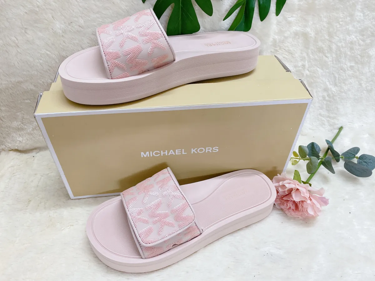 Dép Michael Kors Women's MK Platform Pool Slide Sandals 