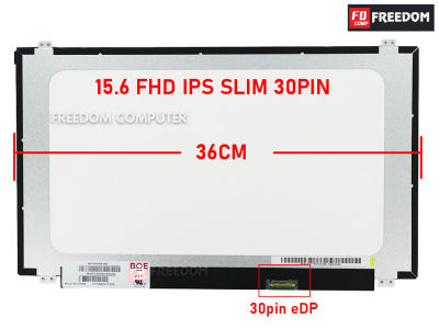 จอโน๊ตบุ๊ค LED 15.6 SLIM 30pin FULL HD (IPS) (1920X1080)  สีสวย สีชัด ยาว 36cm มีหูยึด บน-ล่าง