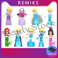 【hot sale】 ◊✺▪ B02 Compatible Frozen Disney Princess Aisha Cinderella Mermaid Minifigures Building Blocks DIY Assembly Toys