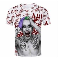 2023 NewSuicide Squad Joker Harley Quinn T เสื้อผู้ชาย3D เสื้อยืด