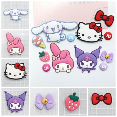 Willis แผ่นป้าย PVC ลายตุ๊กตา Kuromi Cinnamoroll 3D สําหรับตกแต่งพวงกุญแจ กิ๊บติดผม DIY 5 ชิ้น