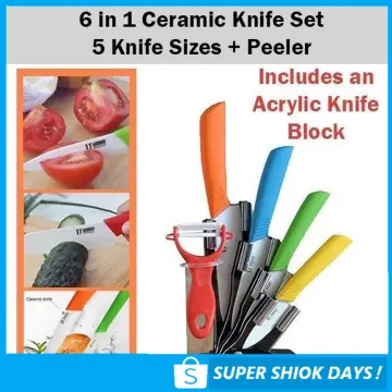 Kitchen Ceramic Knife Set with 3' 4' 5'6' Inch - China Knife Set