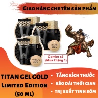 Combo x3 (Mua 2 tặng 1) (Lô mới nhất) Titan Gel Nga GOLD cao cấp phiên bản giới hạn - Gel dành cho nam - hàng chính hãng - tăng kích thước cho cậu bé (Che tên khi giao hàng) thumbnail