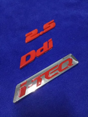 AD.B.S D โลโก้ 2.5" ddi " iTEQ สีแดง  ทั้งชุด 3ชิ้น