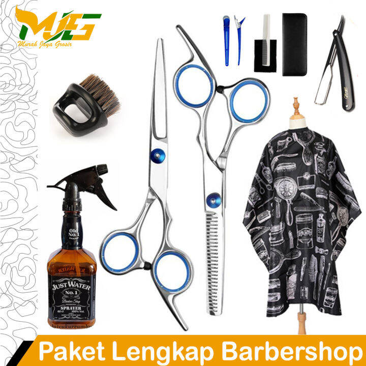 Paket Peralatan Barbershop Gunting Stell Pluss Dompet, Gunting Sasak ...