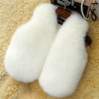 （Good baby store） Children Warm Coat Infant Sleeveless Coat Clothes Outerwear Baby Girls Faux Fur Vest Outfits Christmas Winter Kids Vest