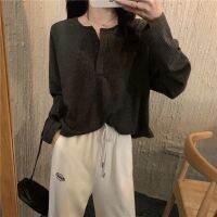 ◎ Loose Long-Sleeved T-Shirt Women Fashionable Versatile Kn