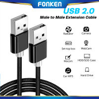 FONKEN ชายเปลี่ยนเป็น USB เพศผู้2.0สายต่อขยายความเร็วสูงข้อมูลสายโอนย้าย USB ต่อ USB 1M Extender สำหรับแล็ปท็อปคอมพิวเตอร์