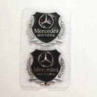 โลหะสัญลักษณ์รถลำต้นด้านข้างปีกพิทักษ์รูปลอกป้ายสติกเกอร์สำหรับ Mercedes-Benz A B ซีอี S-Class GLS GLA CLC ML SLS เงิน