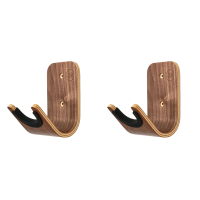 2X Skateboard Wall Mount Wood Skateboard Hanger Holder Rack for Skateboards and Longboards Electric Guitar Ukulele