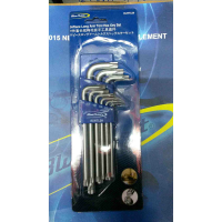 BLUE-POINT NO.BLWTLS9 Long Arm Torx Hex Key Set 9 Pcs Factory Gear By Gear Garage