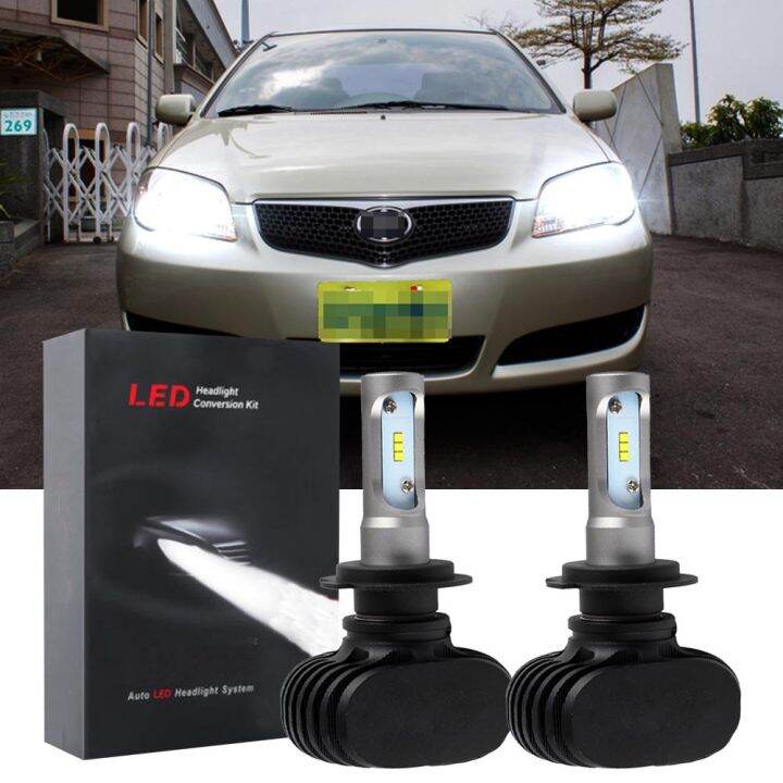 new-หลอดไฟฮาโลเจน-led-6000k-สีขาว-แบบเปลี่ยน-สําหรับ-toyota-vios-ncp40-ปี-2003-2004-2005-2006-2007