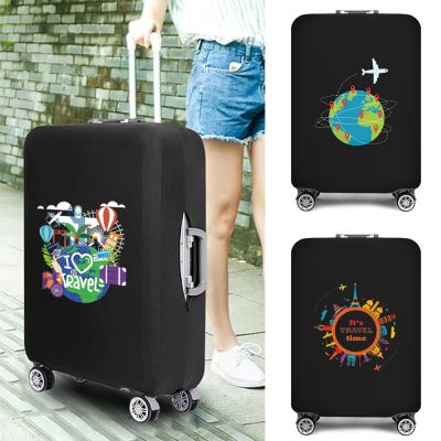 Luggage Cover Suitcase Travel Accessories Printed Elastic Dust Cover 18-28 Trolley Case Protective Case Travel Bag Covers