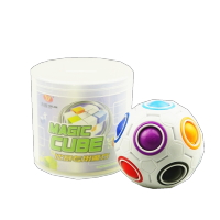 Yongjun Creative Magic Cube Speed Rainbow Puzzles Ball Football cubo magico Educational Learning Toys for Children Kids Toys boy Brain Teasers