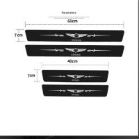 ประตูสติกเกอร์ติดรถยนต์4ชิ้นแผ่นบันไดคาร์บอนไฟเบอร์สำหรับ G80 G70อุปกรณ์เสริมรถยนต์ Gv80 G90