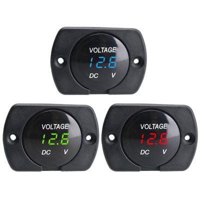 【LZ】☂☏☌  para dc 12 v 24 v voltímetro digital do carro display led medidor de tensão medidor para painel de tensão da motocicleta do