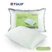 Tulip หมอนหนุน Green Tea Memory Foam หมอนหนุนอบกลิ่นชาเขียวธรรมชาติ ช่วยดูดซับกลิ่น ทำให้ผ่อนคลาย รองรับศีรษะและต้นคอได้อย่างดี