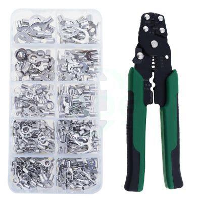 320pcs Boxed Crimp Terminal+Pliers Cold Pressed Terminal U Shaped O Shaped  Wire Connector 0.5-4mm Square Terminal Eletrico Electrical Connectors