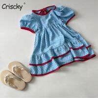 【Ladies shop】 Crisky New Summersprint DOT Bow Dresses ForFashionGirls 39; Children Clothing 2022