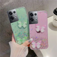 เคสสำหรับ OPPO Reno8 Pro 5G เคสโทรศัพท์แฟชั่นหรูหราระยิบระยับระยิบระยับระยิบระยับระยิบระยับลายดวงดาวท้องฟ้าพร้อมพลอยเทียมสวยงามดีไซน์รูปผีเสื้อเคสซิลิโคนนิ่มกันกระแทกฝาครอบด้านหลังเป็นคู่