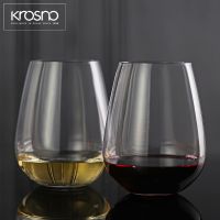 Two packs of Krosno Poland imported crystal glass O-cup footless red wine water household wine glass mug cup