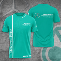 2023 New Fórmula One Racing Merc edes AMG Petronas F1 Equipe Masculina Verde Linha Verão Camiseta-Feminina Tamanho Grande Roupas 6xl Summer Fashion T-shirt