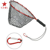 SZWL Non-slip Wear-resistant Dip Net Silicone Net Bag Single-section Aluminum Alloy One-piece Bracket Mini Dip Fish Net (30x30cm)