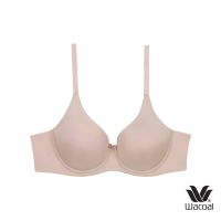 Wacoal Seamless Bra  บราไร้ตะเข็บ  รูปแบบ 4/5 คัพ เสริมฟองน้ำ 15 มม. - WB5A87  (สีเนื้อ/NN)