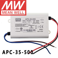 ต้นฉบับหมายถึงดี APC-35-500 Meanwell 500mA คงที่ในปัจจุบัน35W เอาท์พุทเดียวนำแหล่งจ่ายไฟสลับ