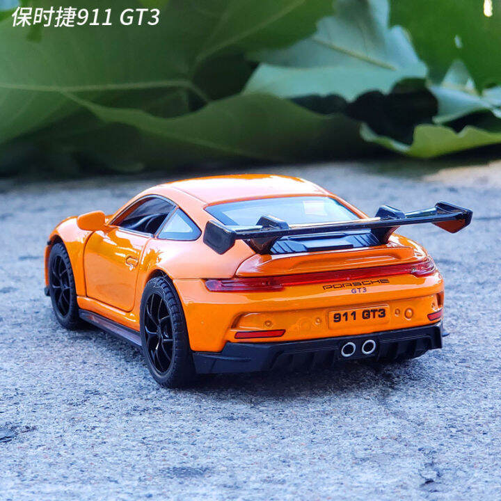 1-32-911-gt3-supercar-ล้อแม็กรถยนต์รุ่นที่มีดึงกลับแสงเสียงเด็กของขวัญคอลเลกชัน-d-iecast-ของเล่นรุ่น