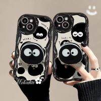 เคส MrHaha + ขายึดสำหรับ OPPO A7 A78 A17 A15 A15s A5s A9 A5 A53 A3s A54 A74 A12 A57 A95 A32 A72 A93 A76 A96ลูกบอลถ่านหินตลกพร้อมขายึด A94 A31พร้อมสต็อก