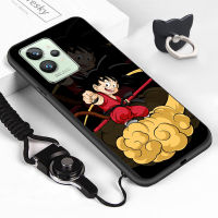 เคสโทรศัพท์เคสสำหรับ Realme GT2 Pro Realme GT 5G Realme GT Master (แหวนใส่นิ้ว + สายคล้อง) Dragon ซุนโกคูเคสโทรศัพท์ป้องกัน TPU ซิลิโคนนิ่มกันกระแทกเคสโทรศัพท์