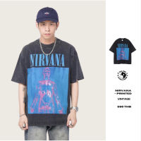 HGJ THEBOY-NIRVANA PRINTED MAN VINTAGE เสื้อยืดวินเทจ