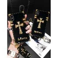 【Great. Cell phone case】 เคส Oppo A77 A58 A96 A16 A78 A57 A93 A94 A31 A73 A55 A17 A95 A52หรูหรา Cross Crowe หัวใจเหลี่ยม