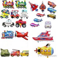 【DT】hot！ 1Pc Cartoon Car Balloons train Truck Engineering Tractor Aluminum film balloon Birthday Baby Shower