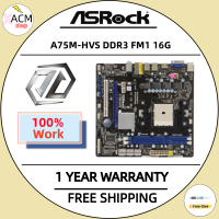 ใช้ ASRock A75M-HVS DDR3 FM1ซ็อกเก็ตเมนบอร์ดสำหรับ A75 AMD เดิมเมนบอร์ดเดสก์ท็อป SATA3เมนบอร์ดมือสอง