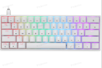 คีย์บอร์ดแบบกลไกสวิตช์ออปติคอล Gateron แบบสลับได้61ปุ่ม RGB Type-C แบบคีย์บอร์ดเล่นเกมโครงโปรแกรมได้