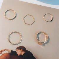 5pcsset Simple Joint Rings Korea New Fashion Women Girl Jewellery Accessory