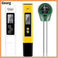 GEORG 3pcs 0 - 9999 PPM เครื่องวัดค่า pH สีเหลืองสีขาวสีเขียว พลาสติกทำจากพลาสติก เครื่องวัดค่า TDS PPM แม่นยำแม่นยำ 0.00- 14.00 PH เครื่องวัดความชื้นในดิน น้ำดื่มดื่มน้ำ