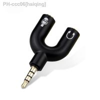 Hot 3.5mm Audio Microphone Earphone Splitter Connector Mic Headset Jack Converter Plug Adapter For Mobile Phone Tablet PC