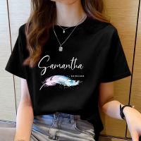 พร้อมส่ง ใหม่ เสื้อยืดแขนสั้น คอกลม เสื้อยืดสีขาว เสื้อผ้าผู้หญิง เสื้อผ้าผู้หญิง เสื้อยืดผู้หญิง#072