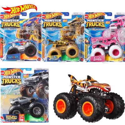 Genuine Hot Wheels Car Monster Truck Diecast Carro 1/64 Big Foot Rhinomite Back To The Future Kids Toys For Boys Children Gift