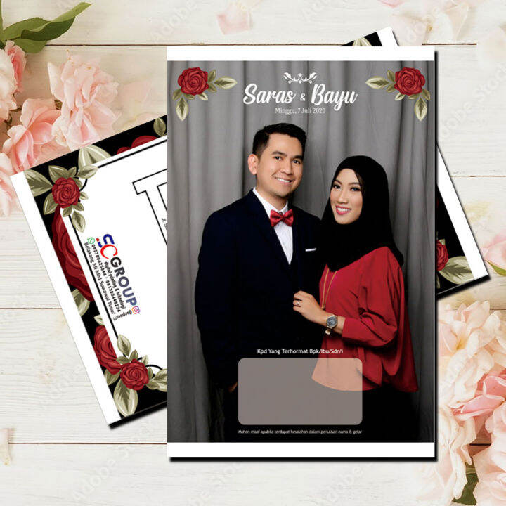 Cetak Undangan Pernikahan Custom Foto Depan Langsung Jadi 1 Hari