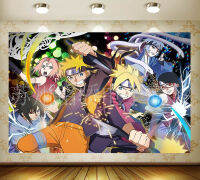 [ในสต็อก] Naruto 125*80ซม. 3D การ์ตูนพื้นหลังผ้า Tapestries &amp; Hangings เด็กวันเกิด Party ถ่ายภาพพื้นหลังผ้า Photo Studio Props