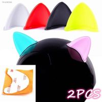 ✷☫◄ 2pcs Cute Motorcycle Helmet Cat Ears Stickers Universal Electric Car Helmet Decoration Styling Sticker Helmet Accessories Decals