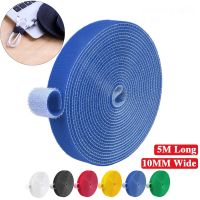 5 Meters Nylon Cable Ties Power Wire Loop Tape Multifunction Nylon Straps Fastener Reusable Croppable Self-adhesive Cable Ties Cable Management