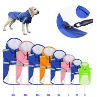 Pet Dog Raincoat Reflective Waterproof Dog Clothes For Small Large Dogs  Outdoor Rainwear Hood Dogs Jacket Raincape Pet Poncho