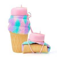 【CC】◆  500ML Bottle Children Student School Silicone Cup Kettle BPA-Free Leak-Proof